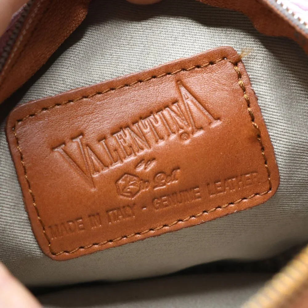 Valentina Italia Pink Small Circle Crossbody Bag Adjustable Strap Luxury Leather - Picture 7 of 12